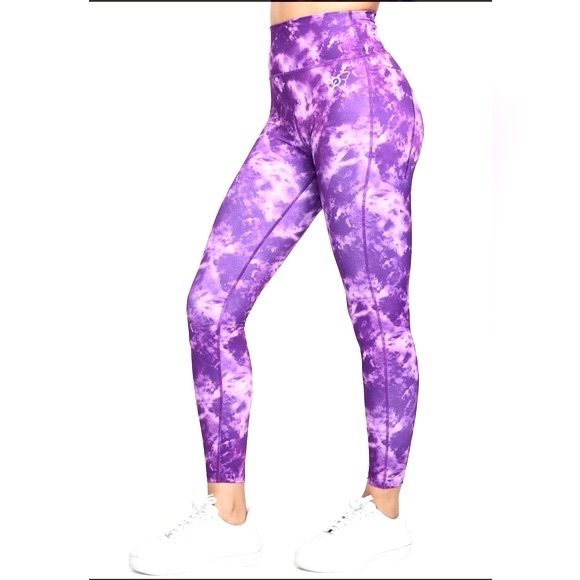 Peloton X Brittany Allen sz 1X tie dye leggings High Waist Pocket - Picture 1 of 5